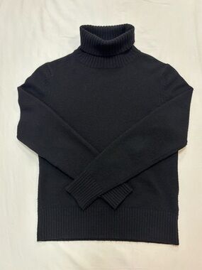 Brooks Brothers Black Turtleneck Sweater Italian Cashmere